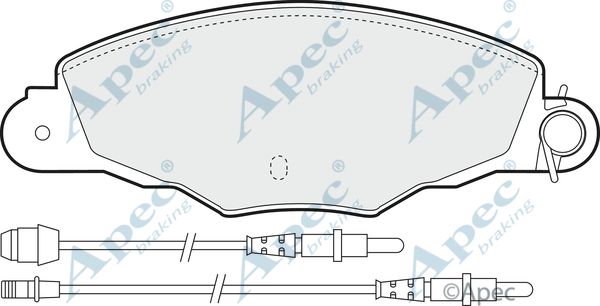 APEC BRAKING Комплект тормозных колодок, дисковый тормоз PAD1033